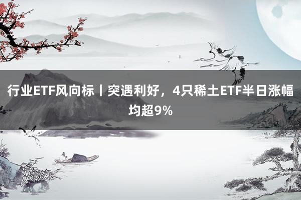 行业ETF风向标丨突遇利好，4只稀土ETF半日涨幅均超9%